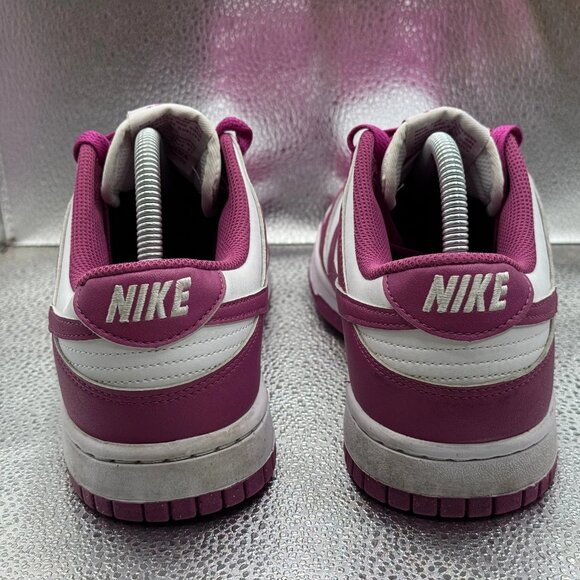Size 9.5 Nike Dunk Low Womens Next Nature Hot Fuchsia Leather Sneaker DD1873-110 - Picture 8 of 11